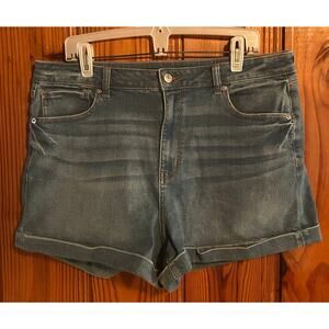 American Eagle women’s denim mom
Shorts jean high rise size 16
